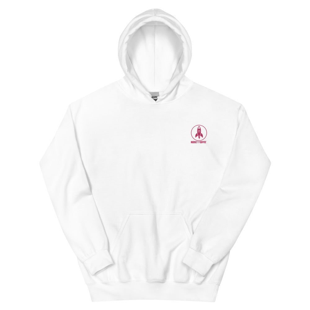 Unisex Hoodie (pink logo) – Rocket 7 Coffee